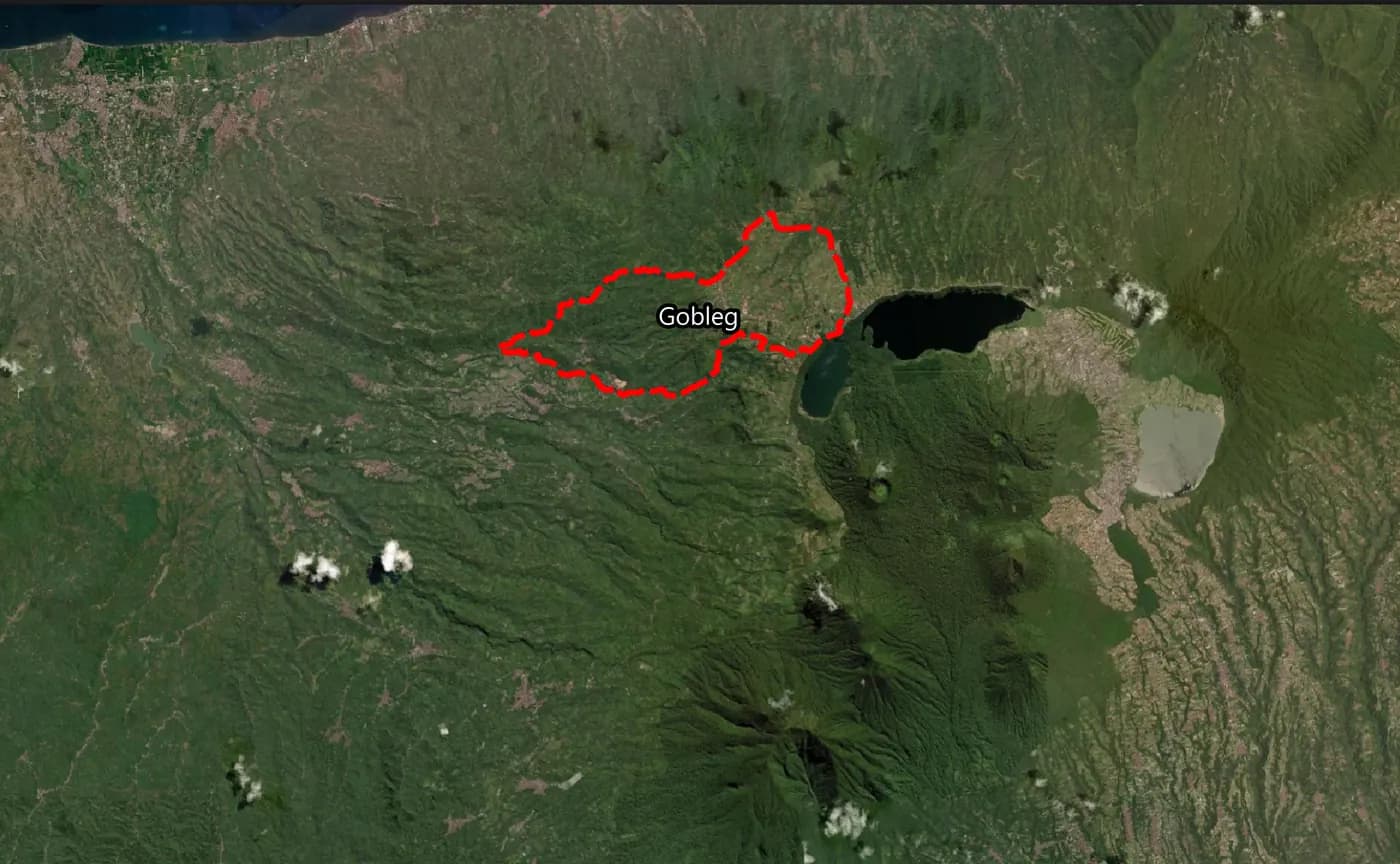 Peta satelit wilayah Desa Gobleg