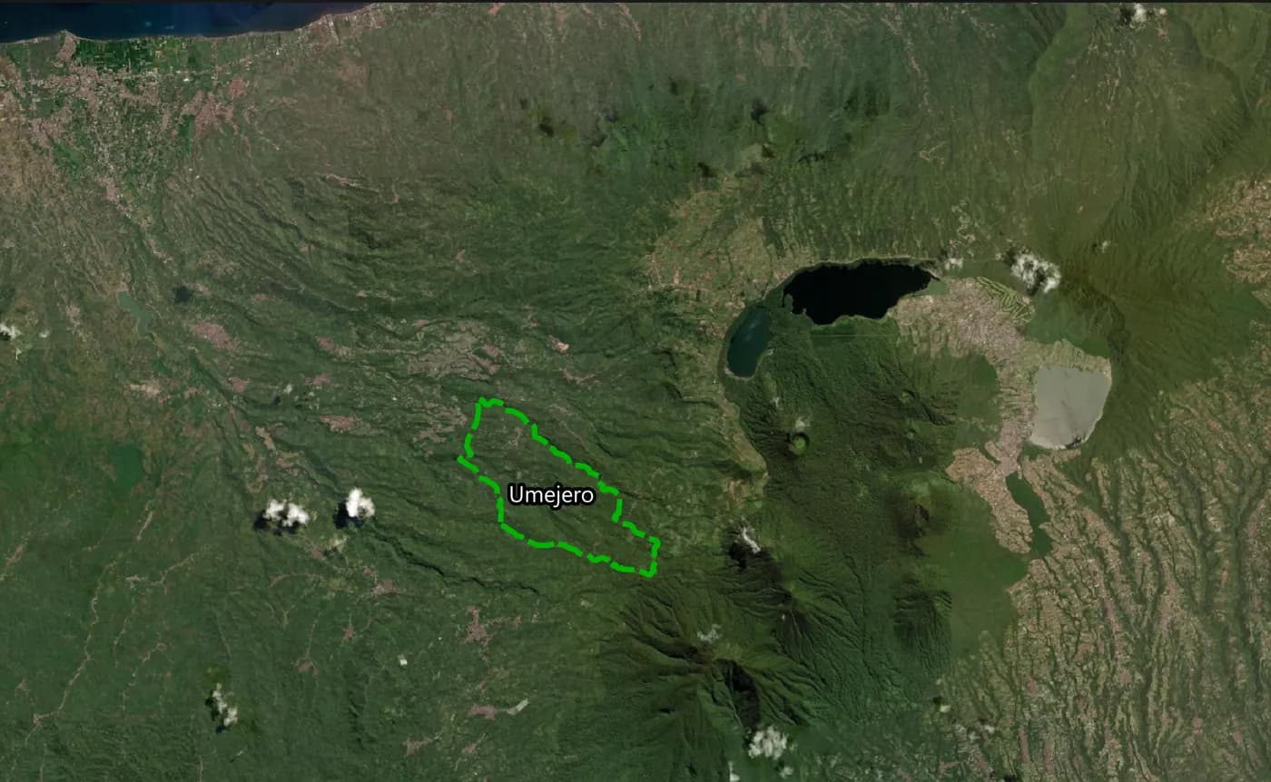 Peta satelit wilayah Desa Umejero